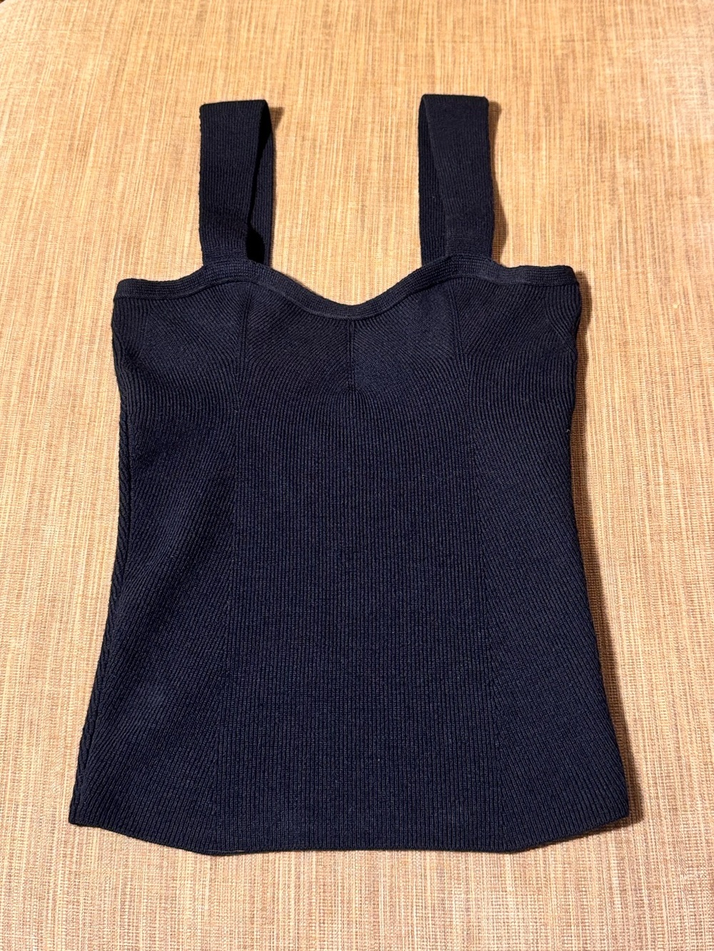 G. Label Black Rib Knit Sweater Tank